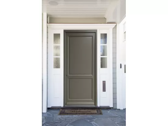 Porte D'Entrée Bois Pleine, Elixir, Vert Ral7002, H,215Xl,90 P, Droit Cote Tableau
