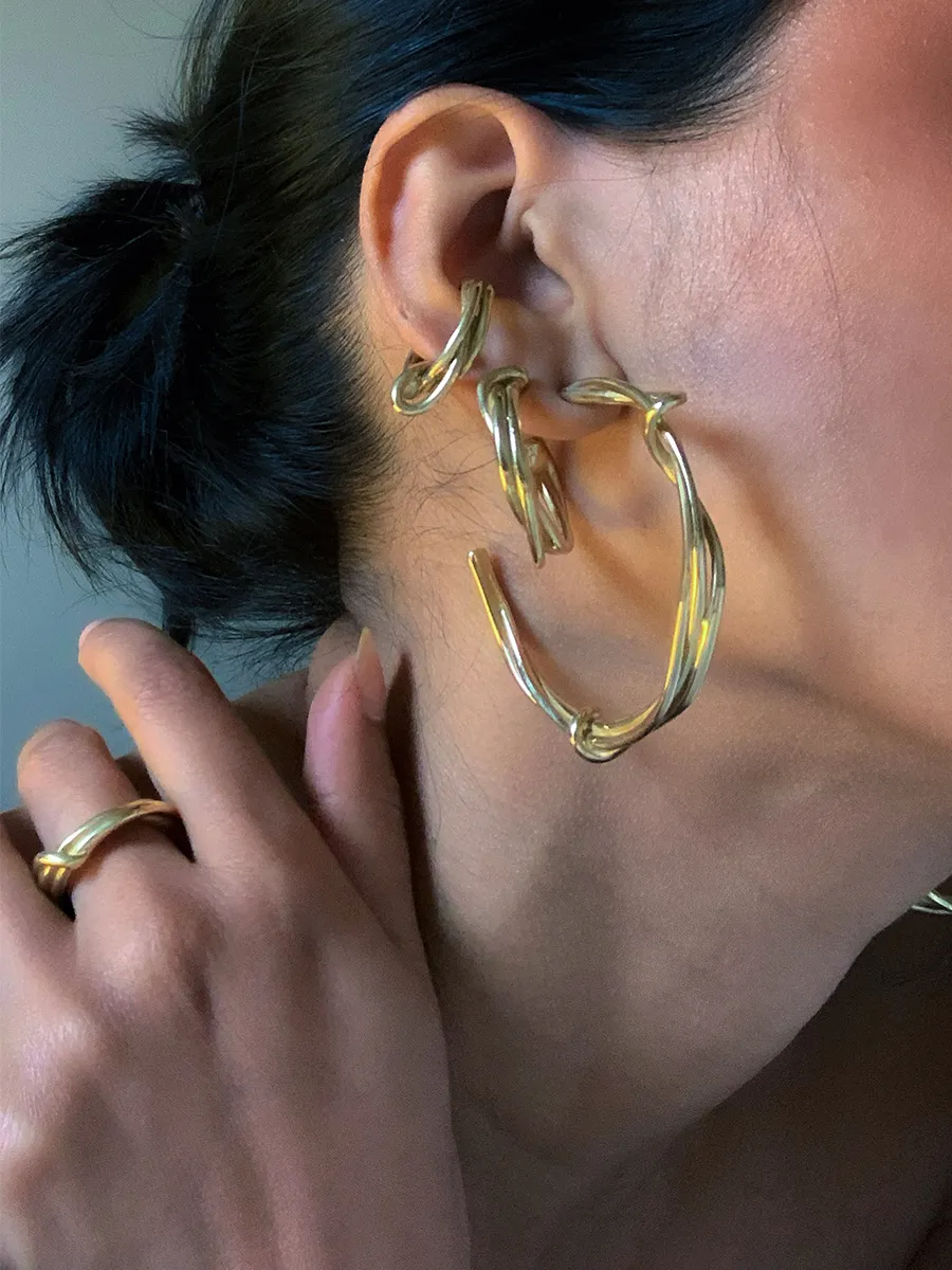 Bague plaqué or Tangle FARIS