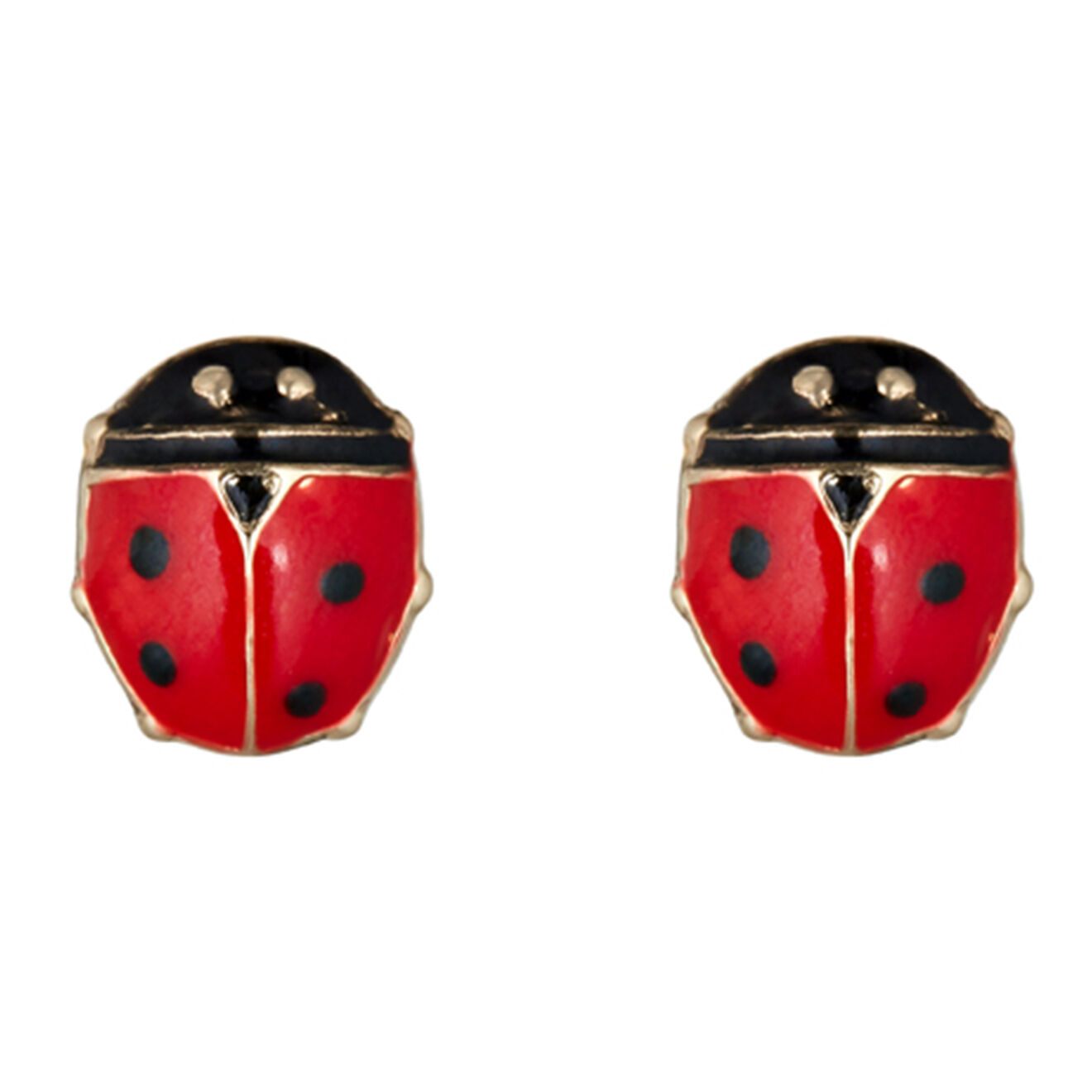 Instant d'Or Boucles d'oreilles Happy coccinelle or jaune