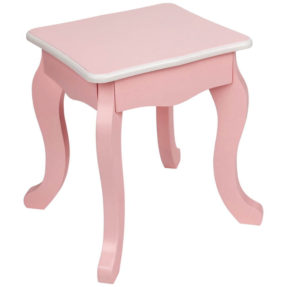 Kinderschminktisch aus Holz mit Hocker