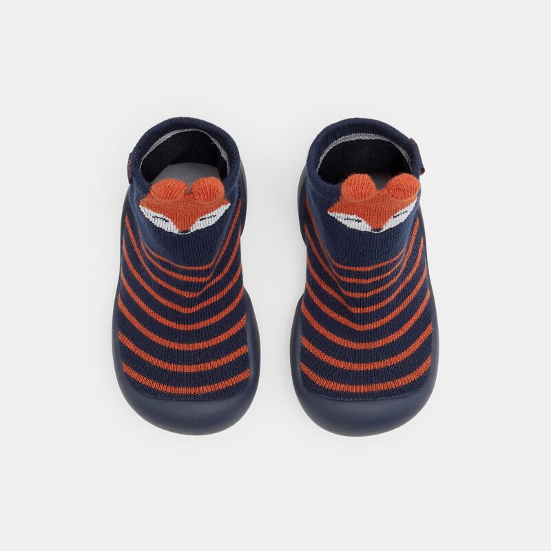Chausson chaussette Renard bleues bébé garçon Bleu