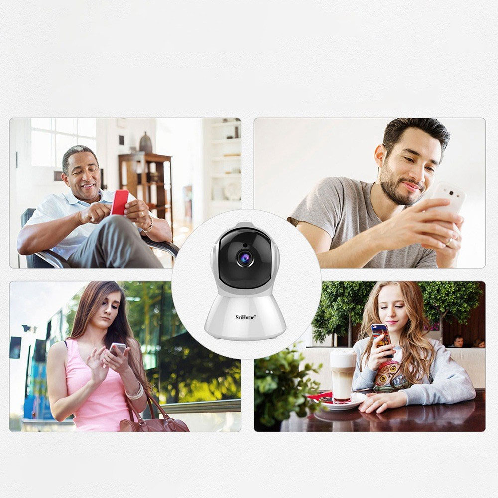(2MP) 2.4GHz WiFi IP PTZ Kamera HD 1080p mit IR LED Nachtsichtfunktion / Bewegungserkennung / AP / Audio / Micro SD Slot (iOS/Android)