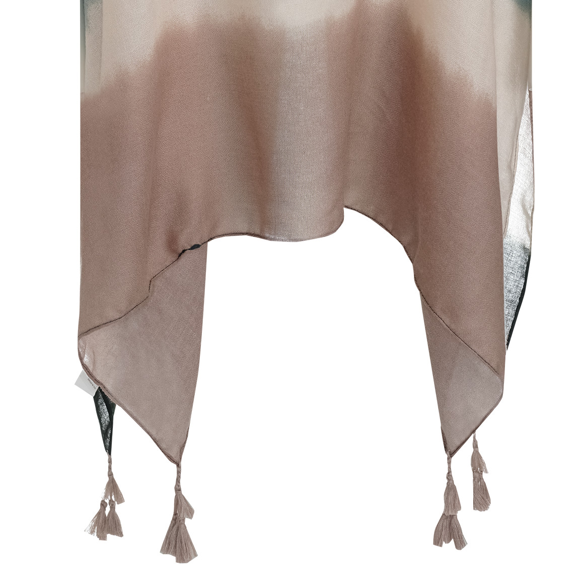 Gina Benotti Damen Poncho mit Farbverlauf beige / dunkelgrün