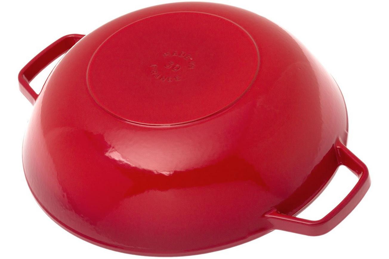 Staub kleine wokpan 30 cm, 4,4L, rood