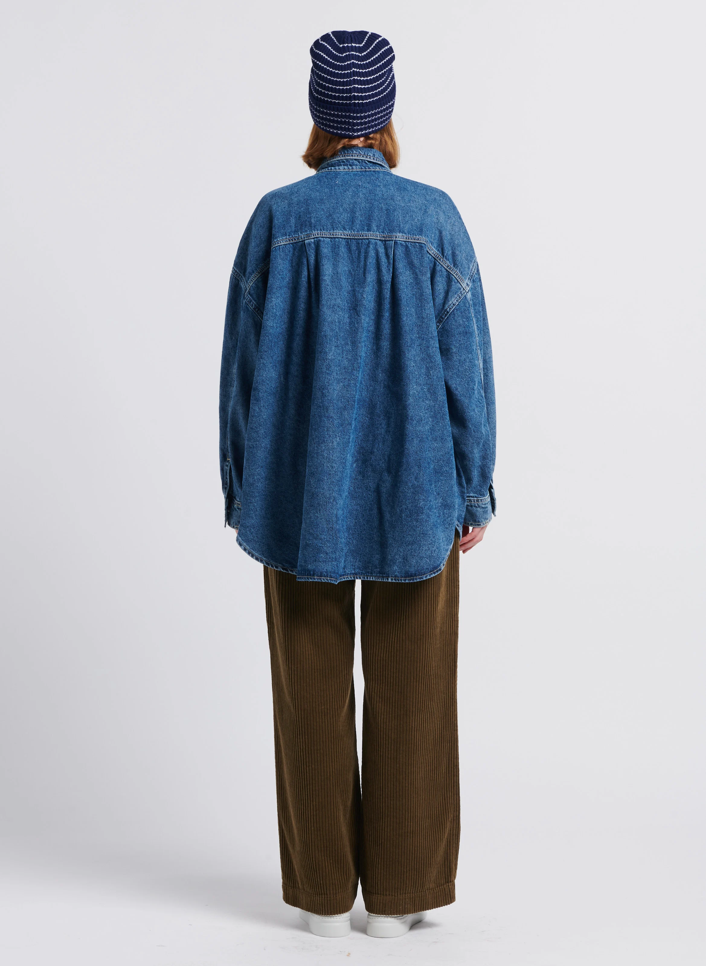 DAVIS - Pantalon en velours côtelé en coton| Vert