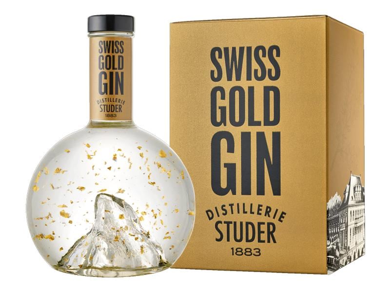 Distillerie Studer Swiss Gold Gin 0.7 l Spirituosen Spezialität auf der Basis von Wacholder