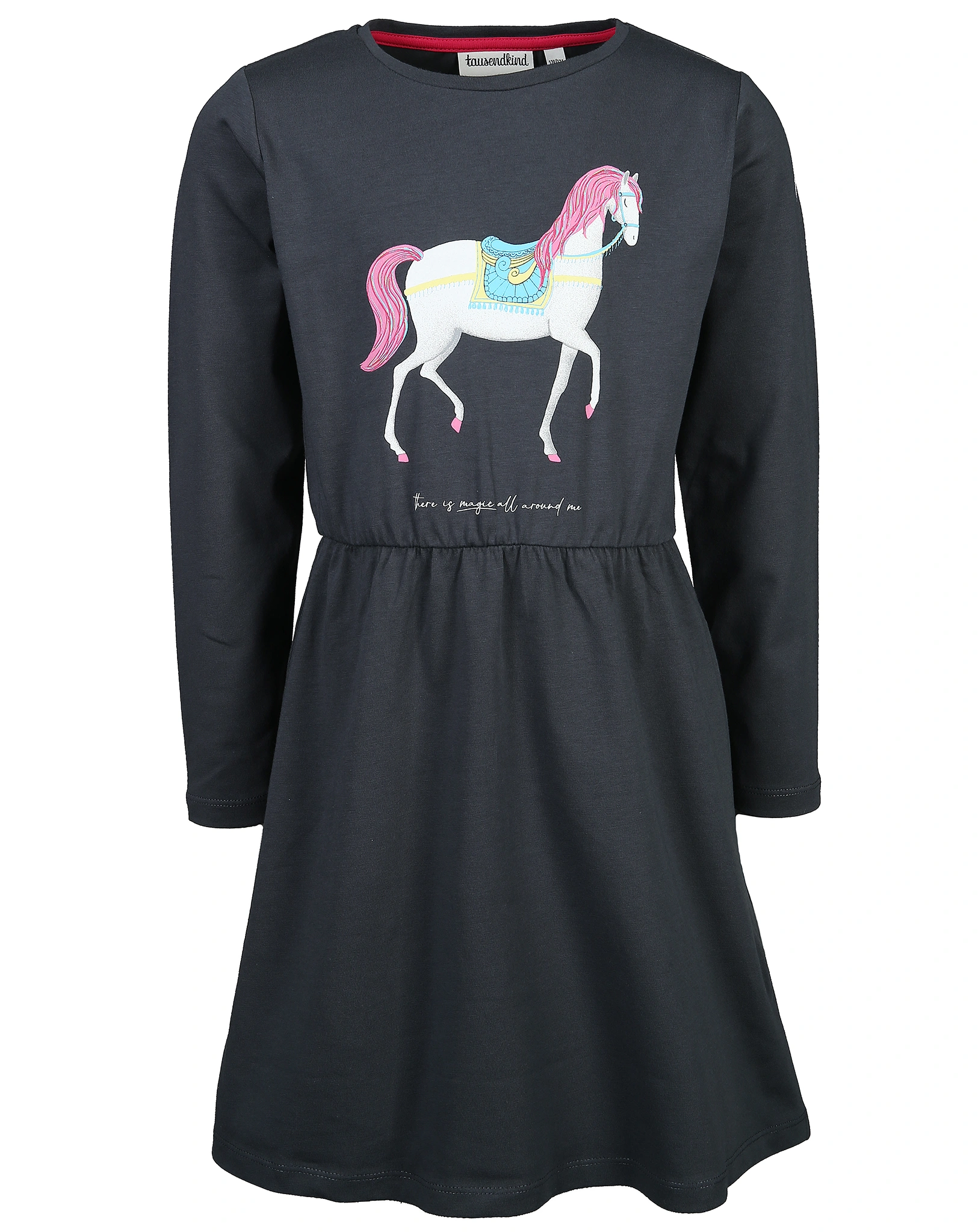 Langarmkleid WHITE HORSE in dunkelgrau