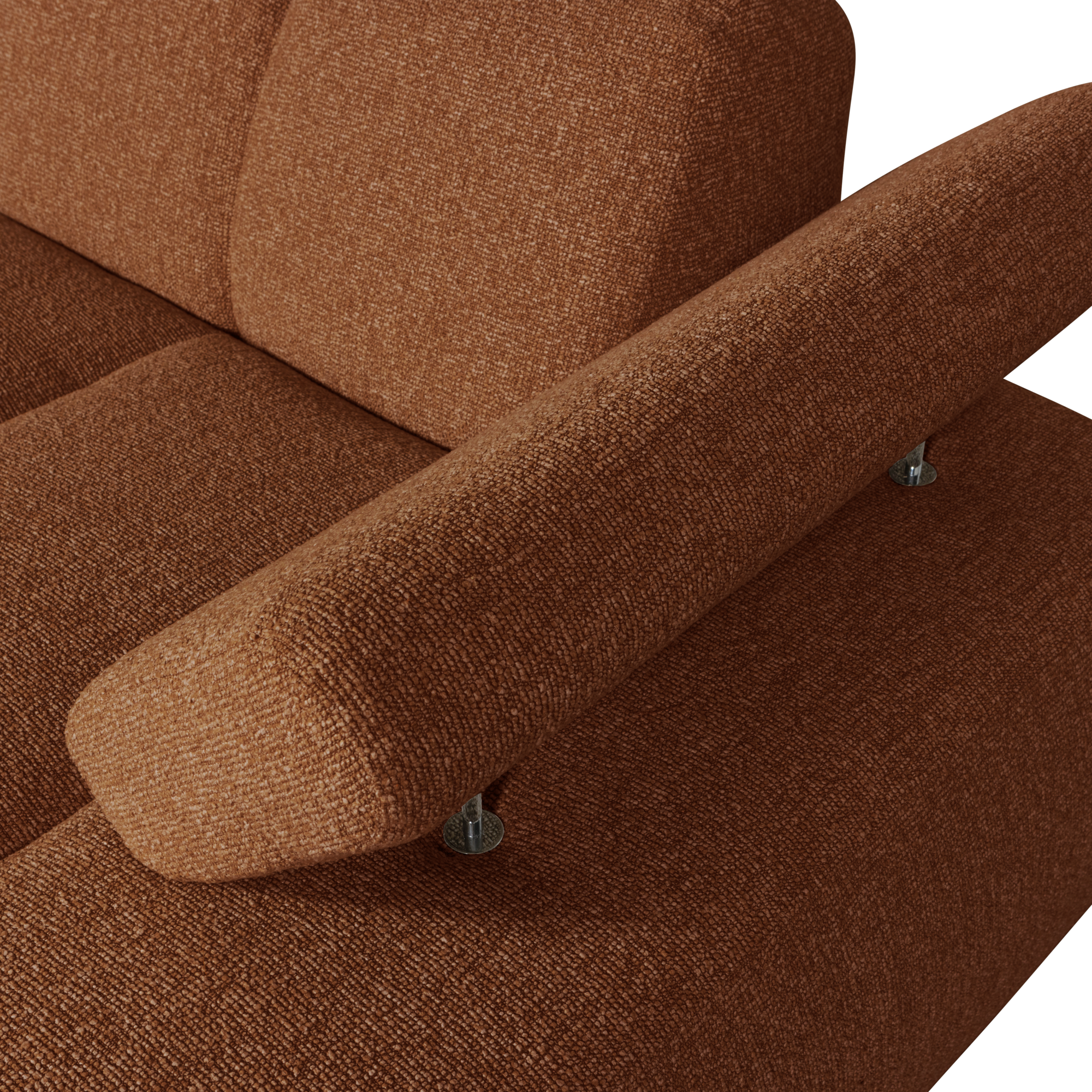 Chaise Longue Mojo Element Mojo Chaise Longue Element Rechts - Bouclé - Roestbruin Melange