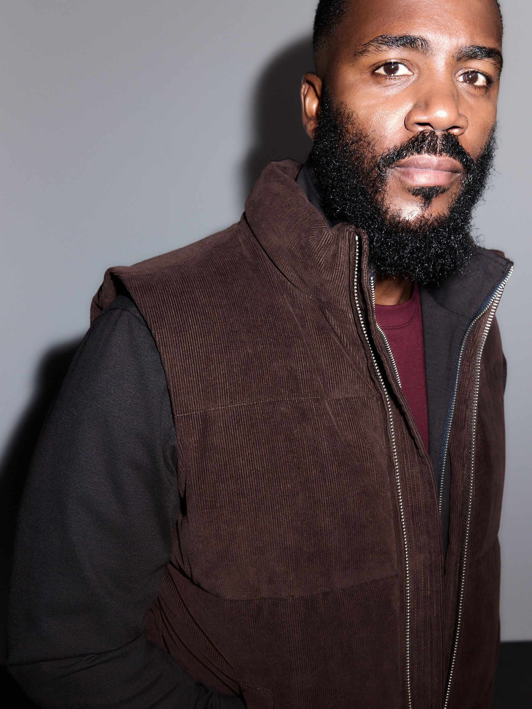 Bruin - Corduroy gewatteerde bodywarmer