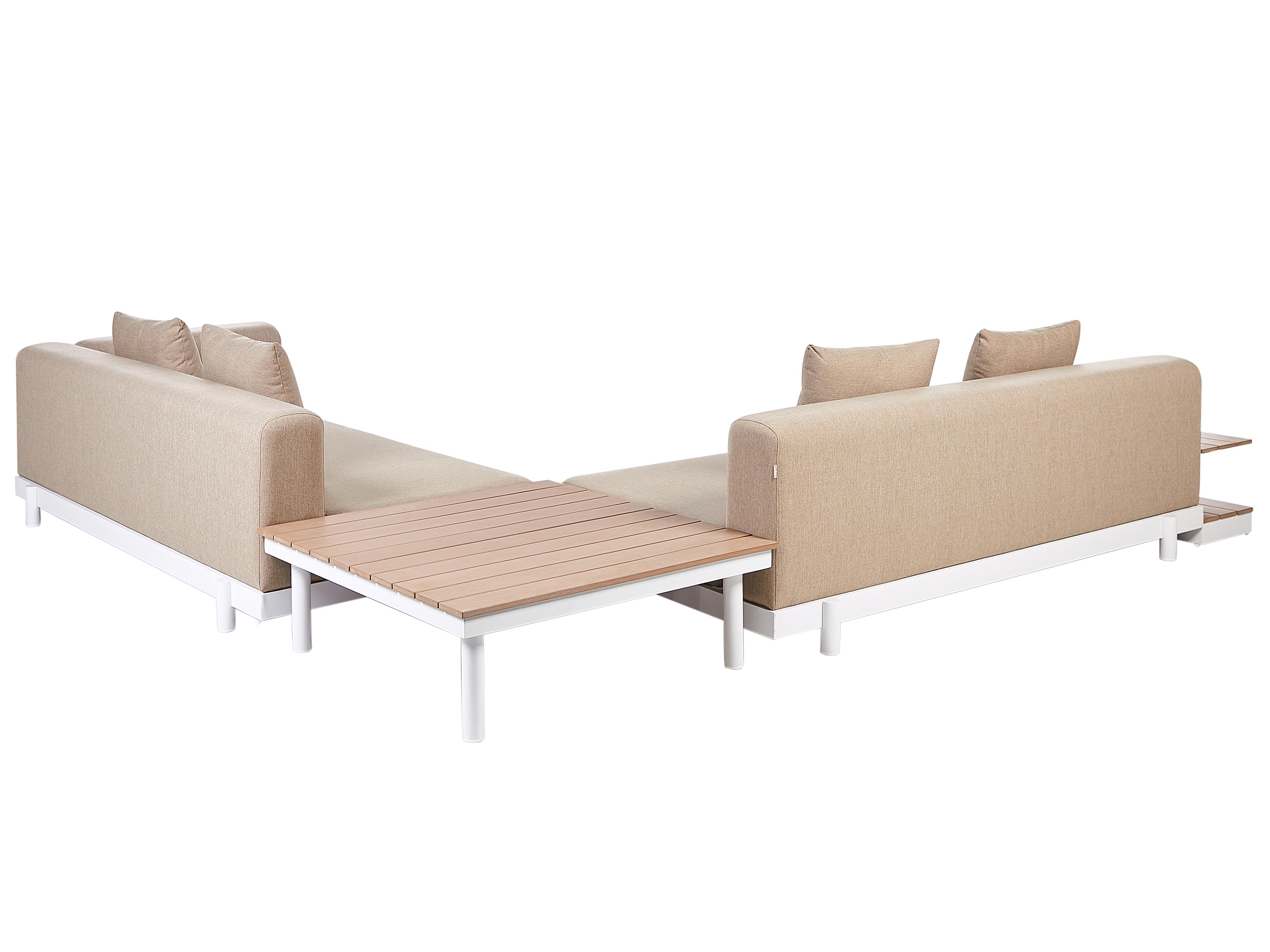 Tuin hoekloungeset met tafel 5-zits MISSANELLO Beige