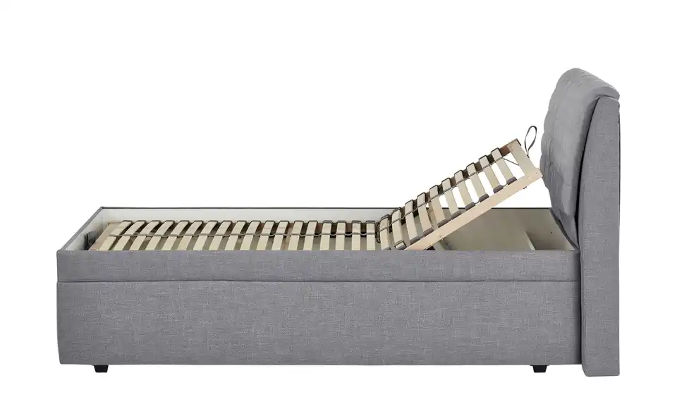 Polsterbettgestell York Grau 140 cm