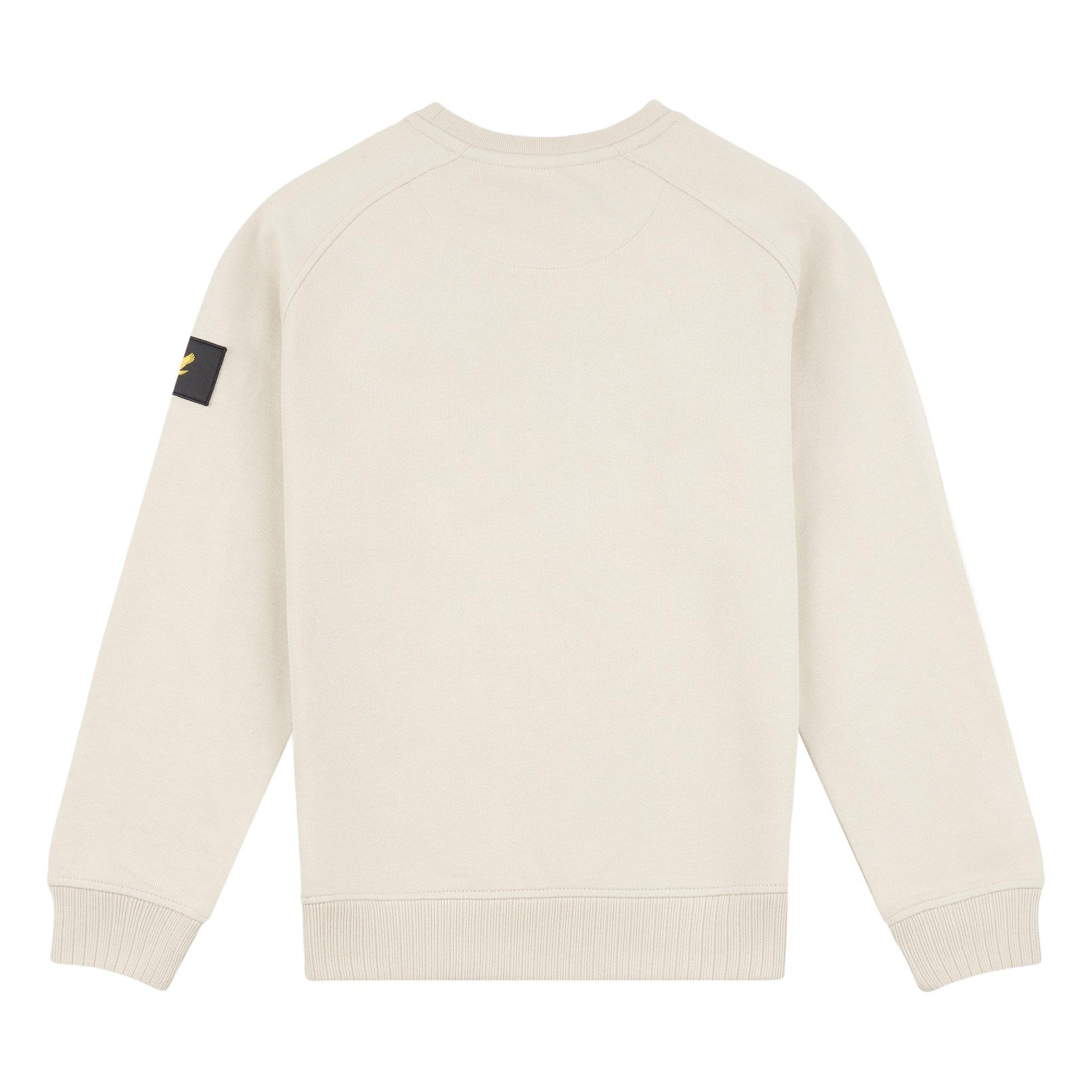 Lyle and Scott Oversized Raglan Logo Patch Crew Sweater Juniors