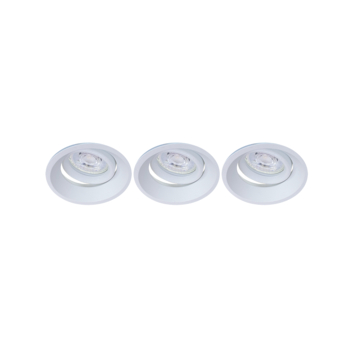 Karwei inbouwspot rond wit set van 3
