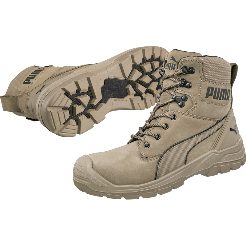 Puma Conquest veiligheidsschoenen met rits S3 high HRO SRC 47* stone
