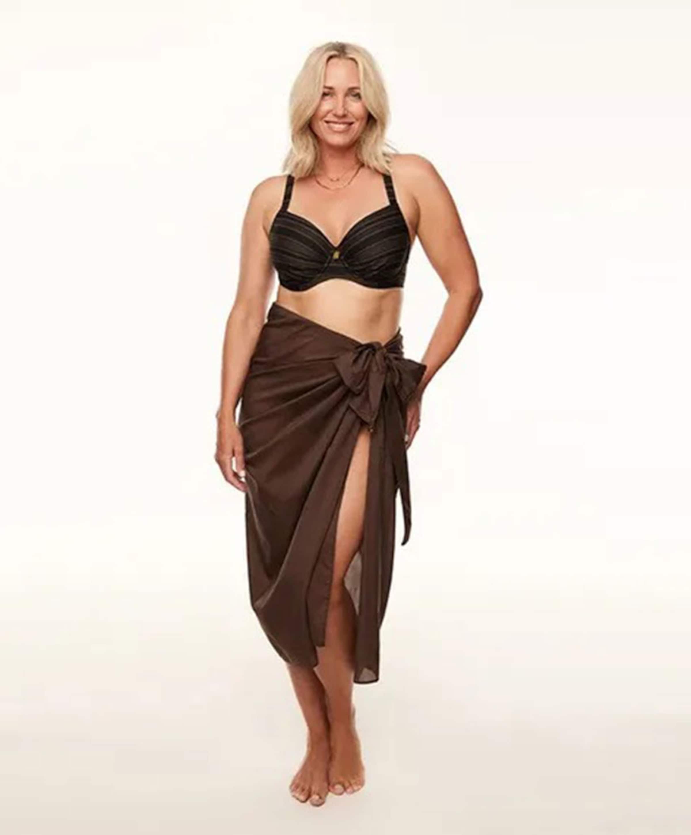 Annadiva Dames pareo bruin