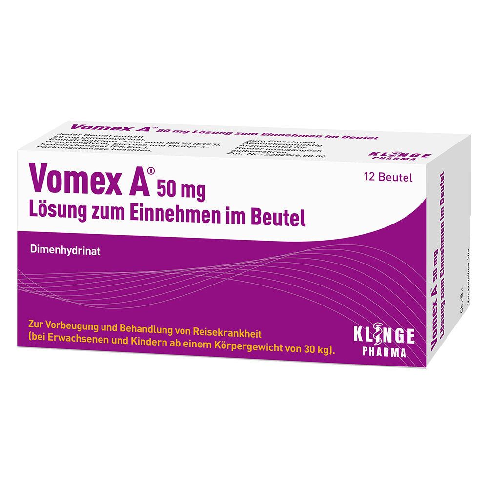 VOMEX A 50 mg im Beutel für Unterwegs