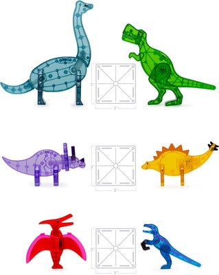 MAGNA-TILES Dinosaurverden XL Byggesett 50 Deler