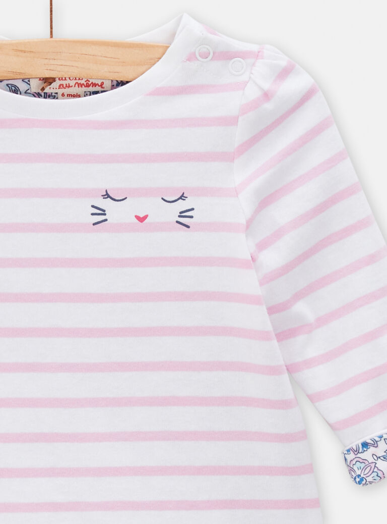 T-shirt réversible à manches longues pour bébé fille