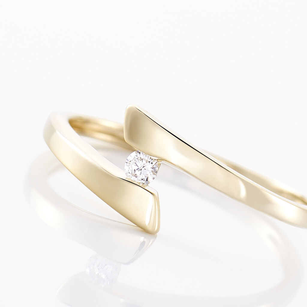 Bague Solitaire Vinca Or Jaune Diamant