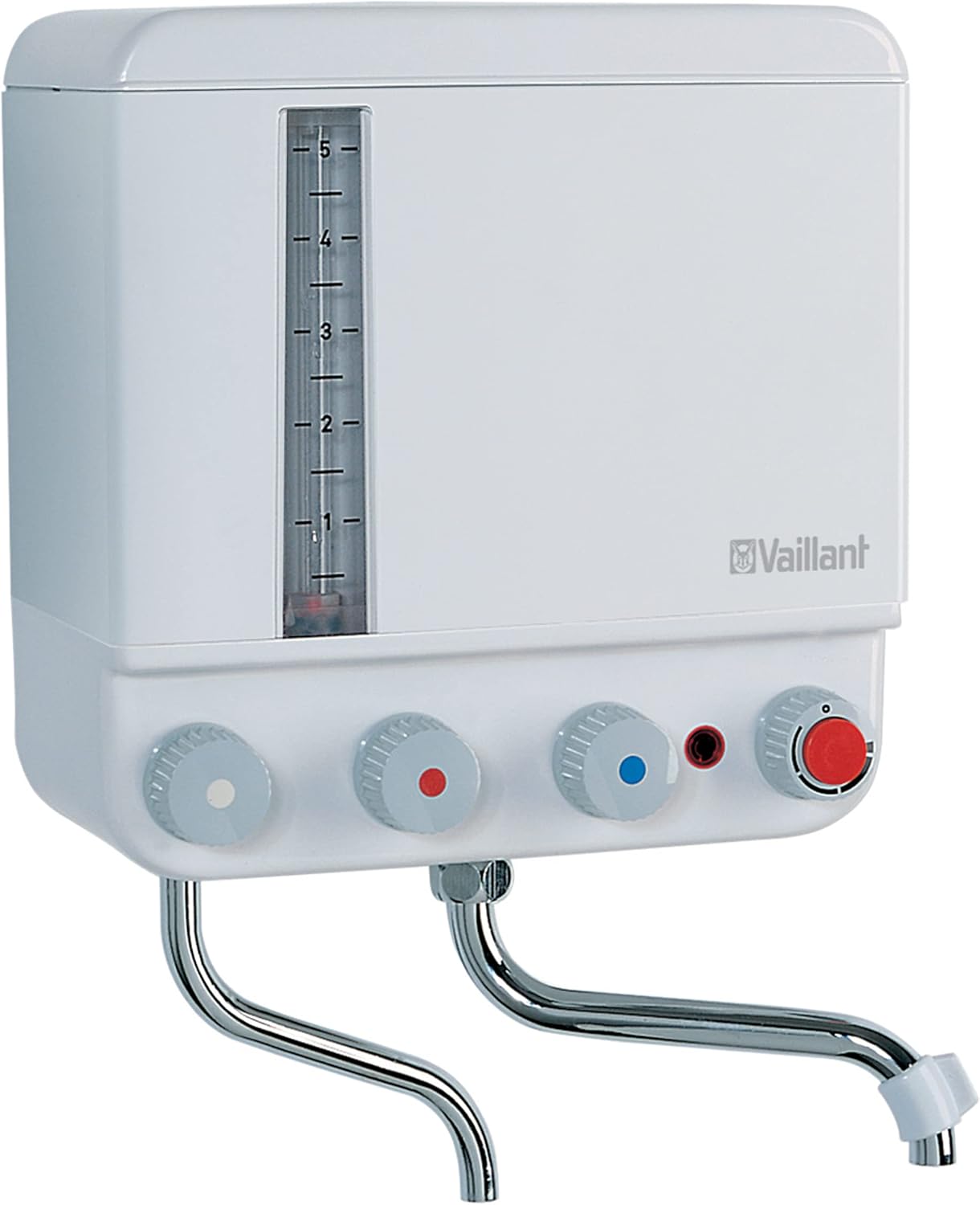Vaillant VEK 5 L Elektro-Kochendwassergerät wandhängend (weiß), 230V, 2,4 kW Heizleistung, Elektrowarmwasserspeicher mit Netzkabel, Warmwasserbereiter, 005124