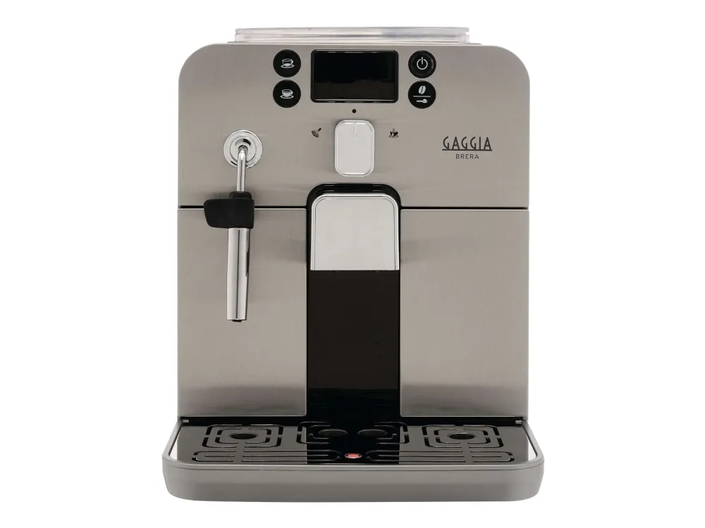 Gaggia Brera RI9305 - Automatisk kaffemaskine med mælkeskummer - 15 bar - sort/ sølv