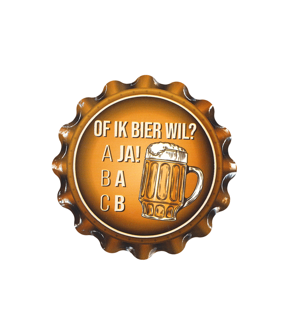 Oranje Onderzetters Of Ik Bier Wil 11cm