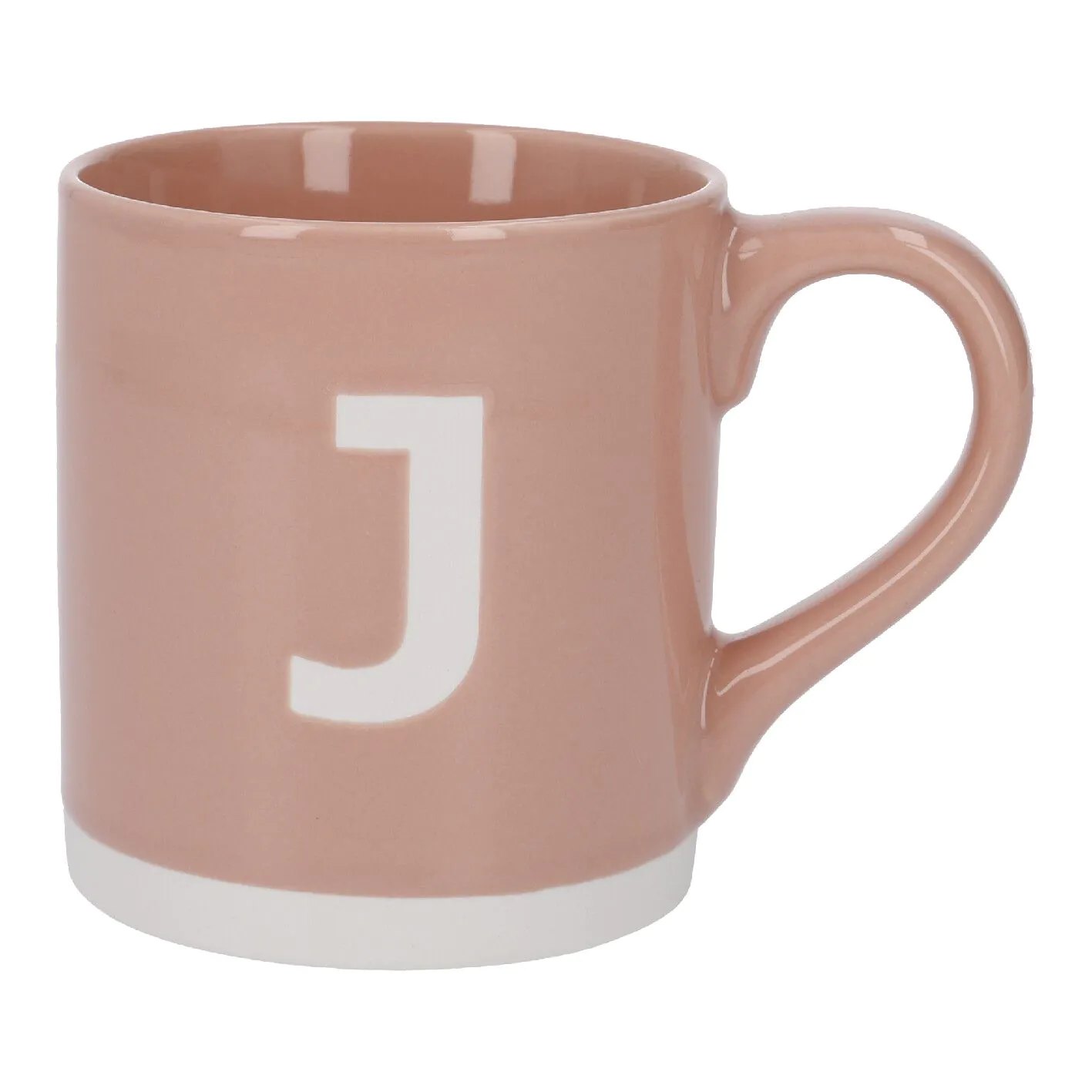 Becher Buchstabe/Uni, J/rosa, 440 ml