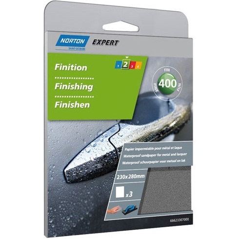 Papier feuille imperméable - grain de 400 - spécial super finition - usage