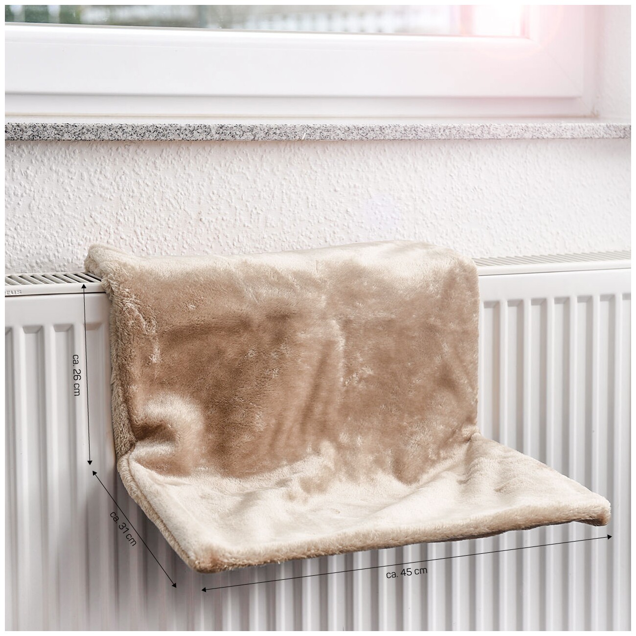 Canadian Cat Company Liegemulde für Heizkörper beige