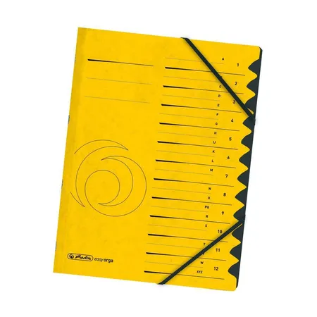 Herlitz Ordnungsmappe 1-12 gelb Pappe