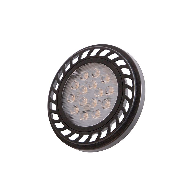 GU10 dimbare LED AR111 zwart 8W 600 lm 2700K