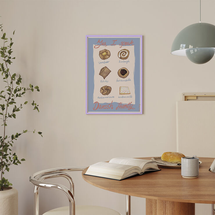 Poster & Frame Emma Forsberg - Fluent Danish Flerfarvet