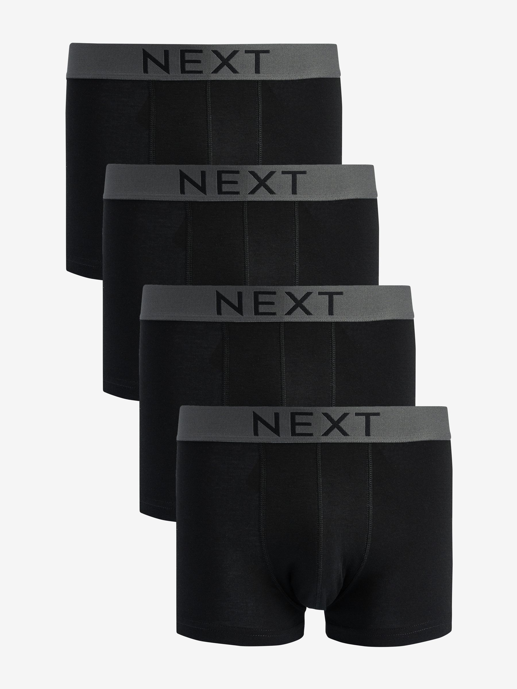 Zwart - Verpakking van 4 - Hipster boxershorts van 100% katoen