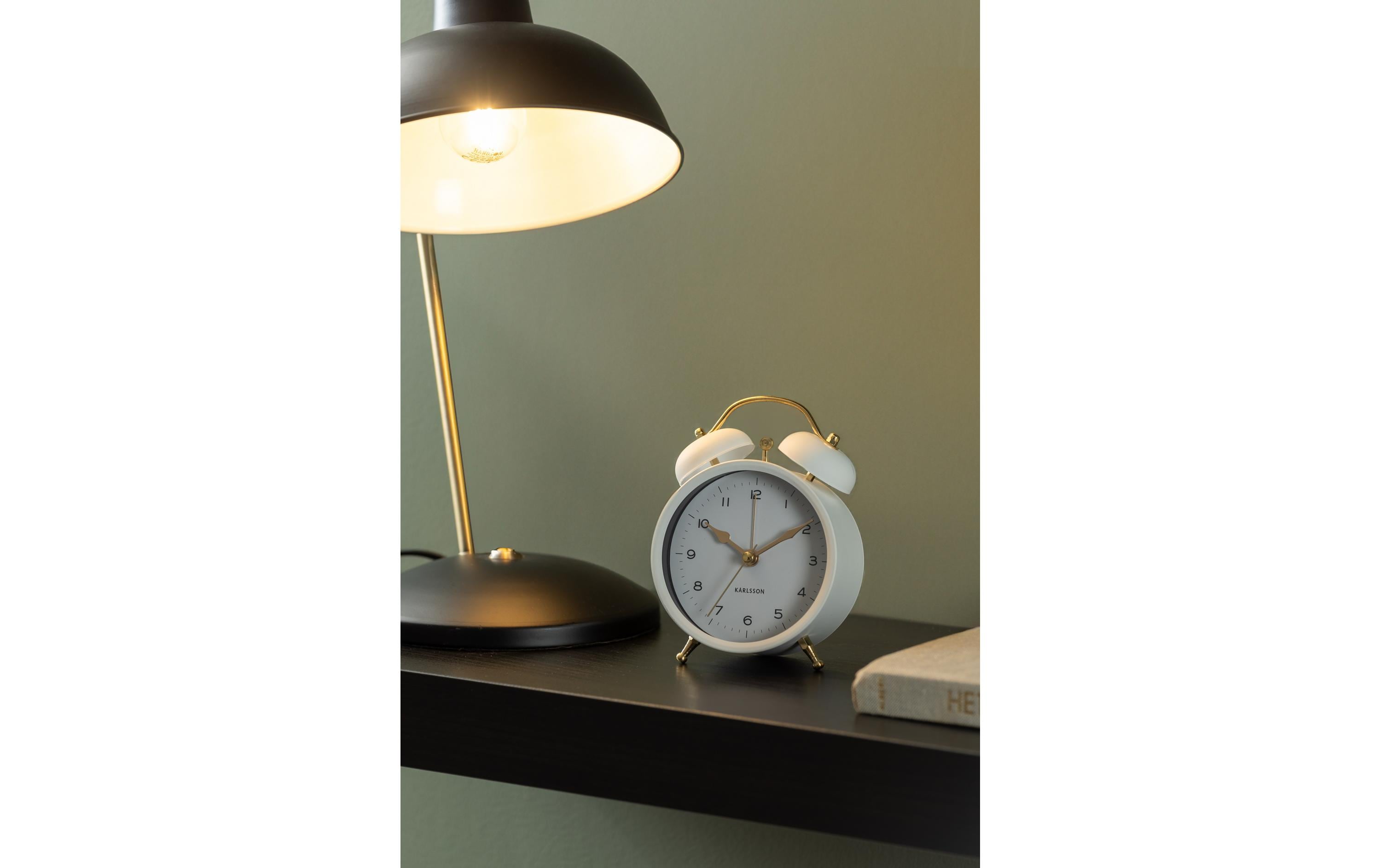 Klassischer Wecker Twin Bell WhiteWecker mit Doppelglocke