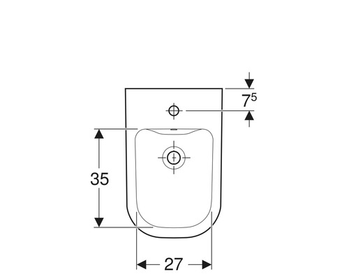 GEBERIT wandbidet Smyle wit met coating 500216018