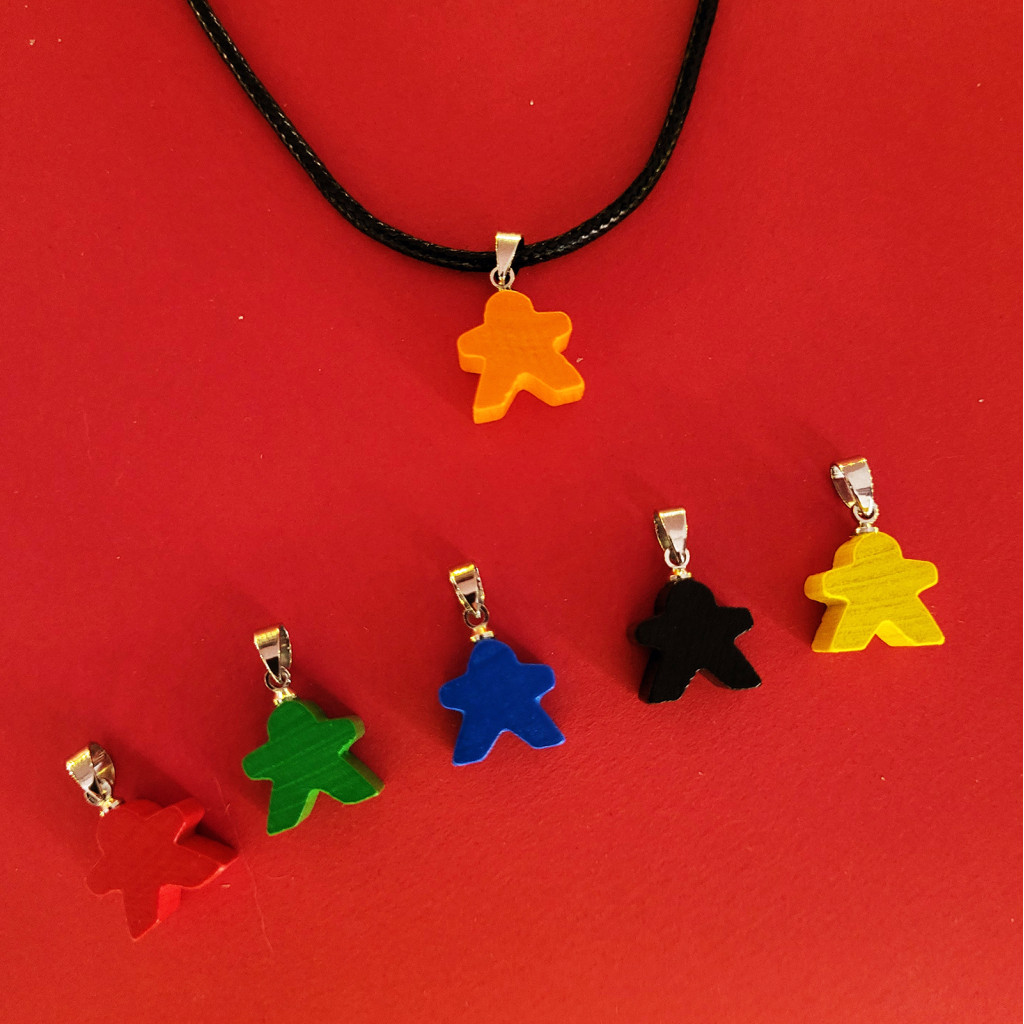 Pendentif meeple - Orange