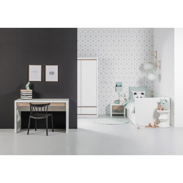 Kidsmill Accent Kinderkamer Wit | Bedbank 90 x 200 cm   Bureau