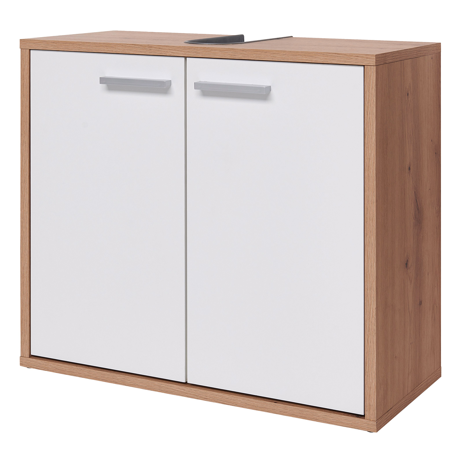 Waschbeckenunterschrank - Artisan Eiche - weiß - 60 cm