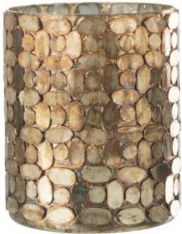 J-Line windlicht Knox goud D 10 H 12,5 cm