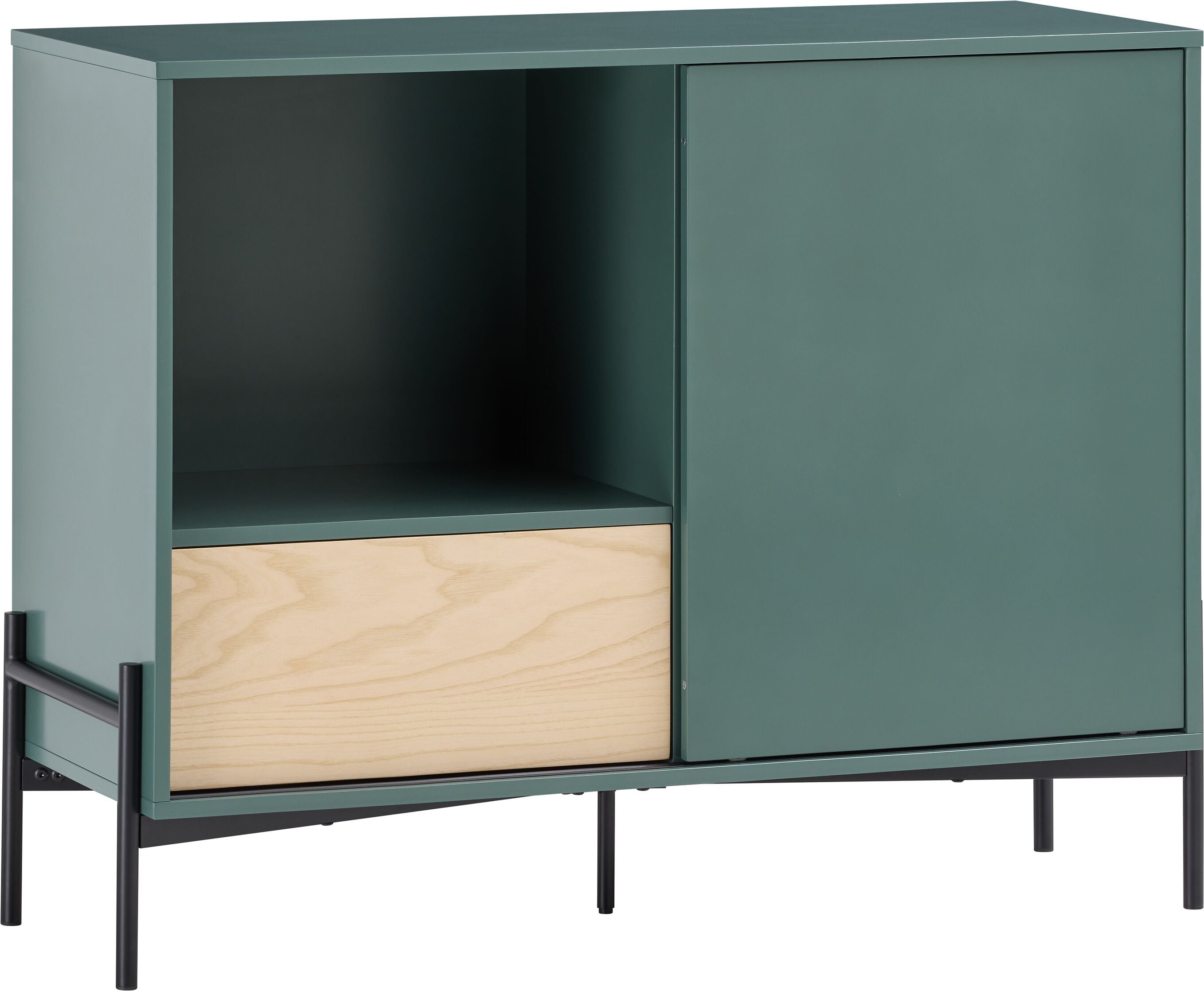 OLSEN Highboard - Grün / B: 100.0 cm x T: 40.0 cm x H: 80.0 cm