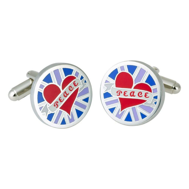 Boutons de manchette, Blue Circular Peace GB, GB Collection