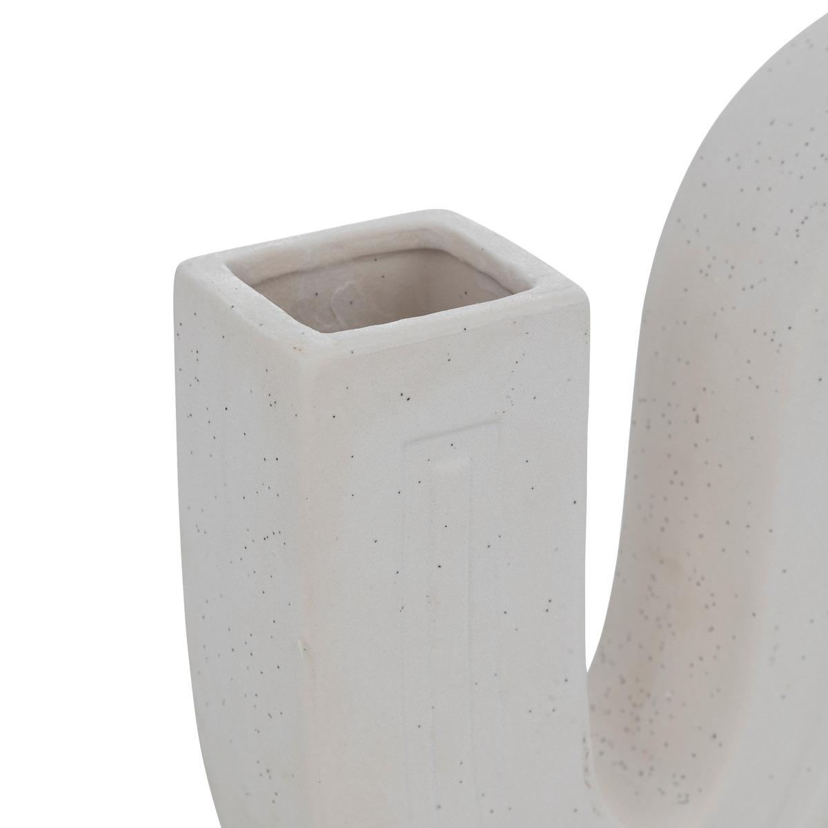 SOLIFLORE CERAMIQUE OLME BLANC H.20CM