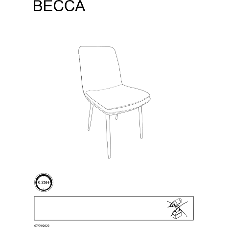 Becca spisebordsstol - lys gråbrun