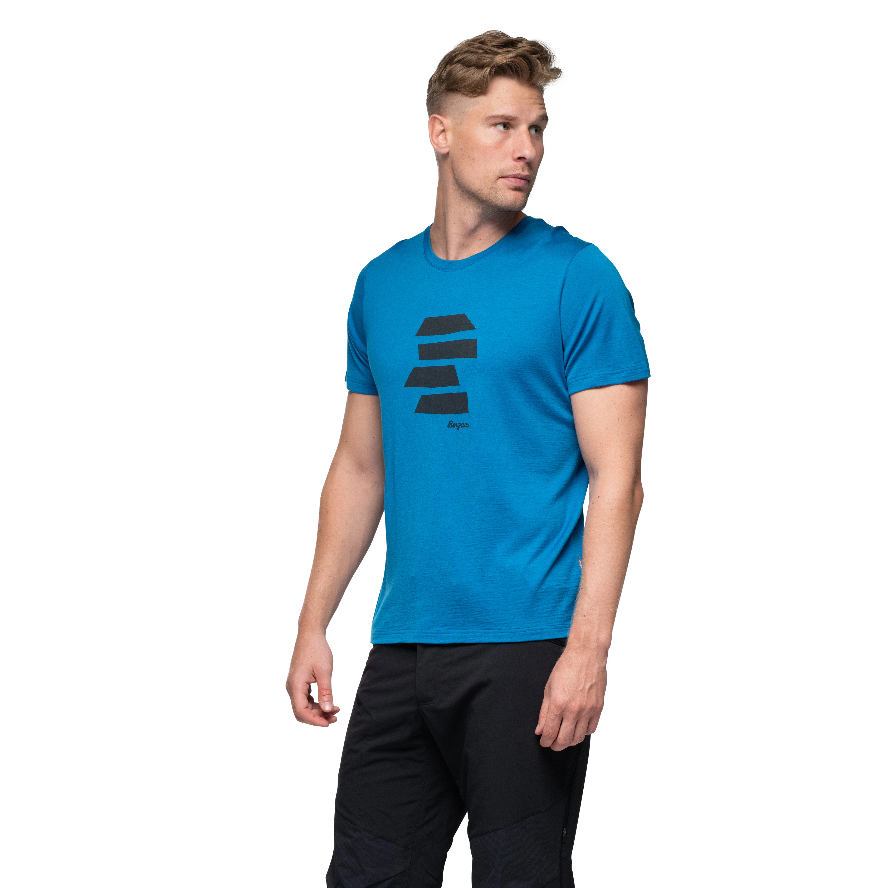 Rabot Mount Wool Tee Men Dark Aqua Lagoon