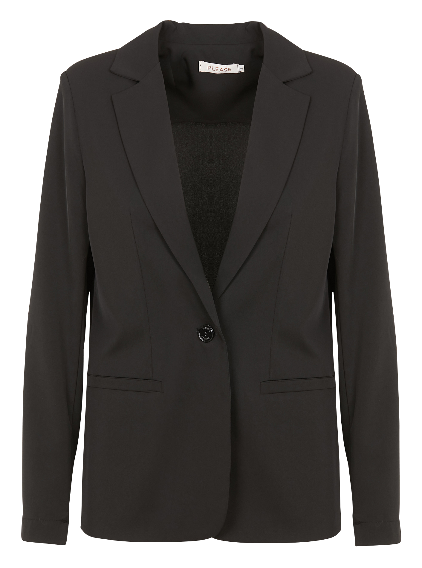 Veste blazer col tailleur | Noir