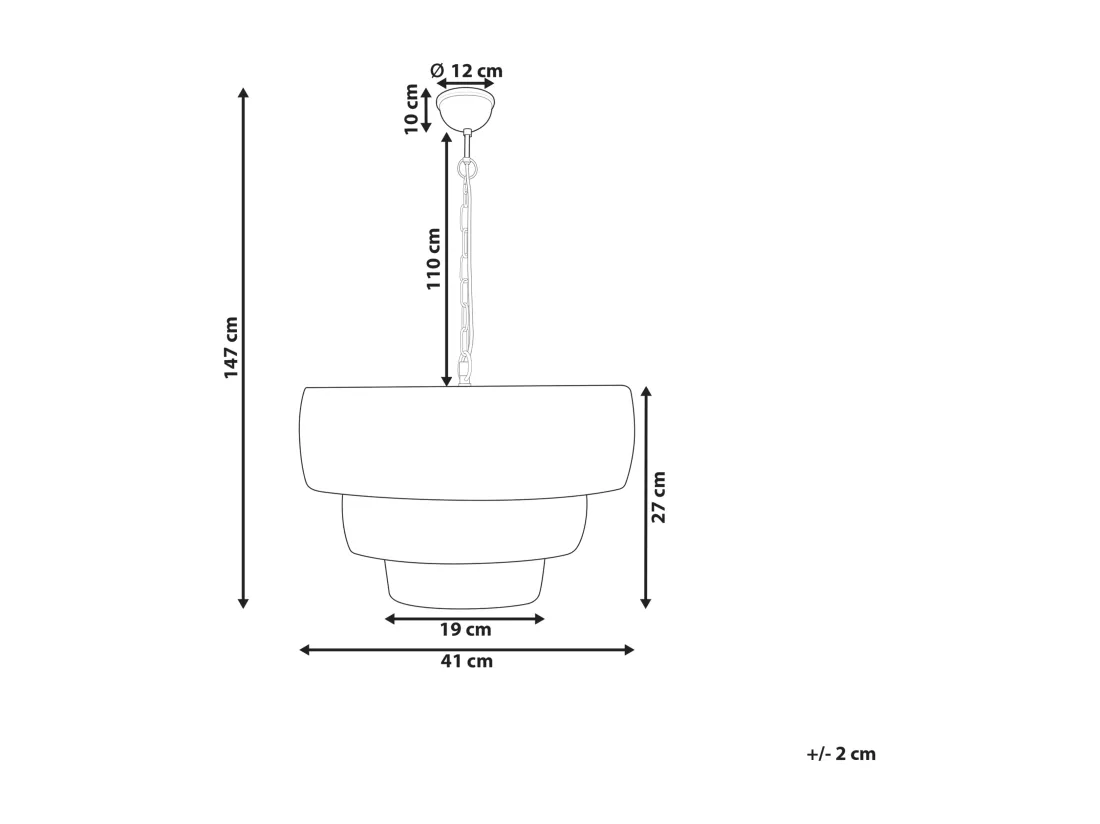 Lampe suspension MBANGO Métal Doré