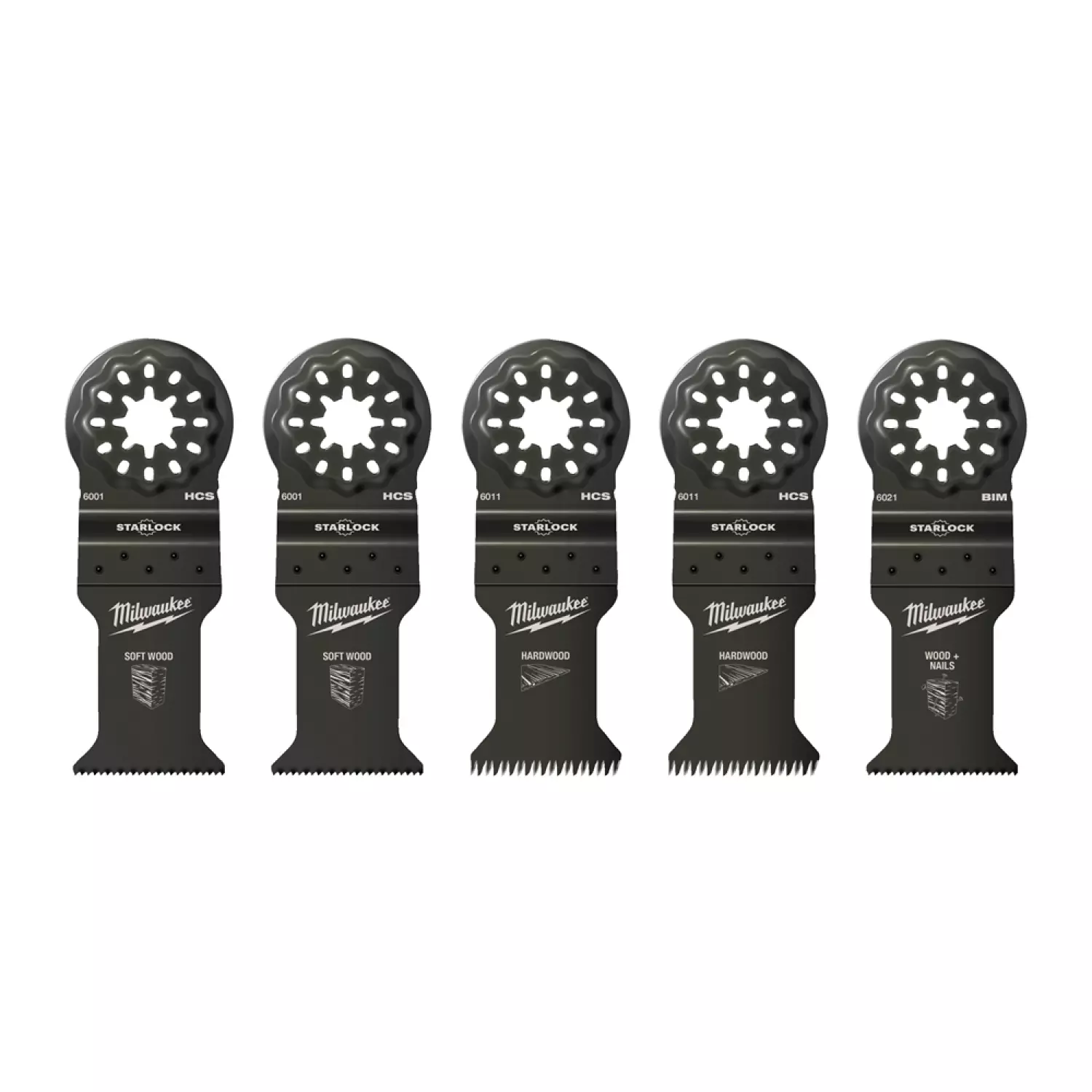 Milwaukee 48906114 Multitool Starlock hout bladenset (5-delig)