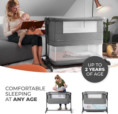 Kinderkraft NESTE GROW Bedside Crib, Beige