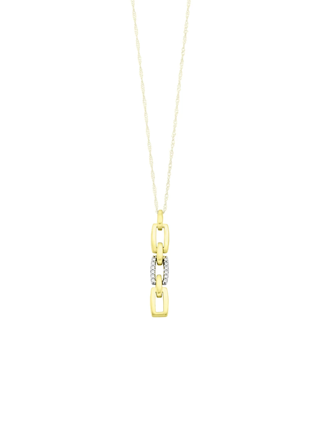 Anhänger in Bicolor mit Brillanten