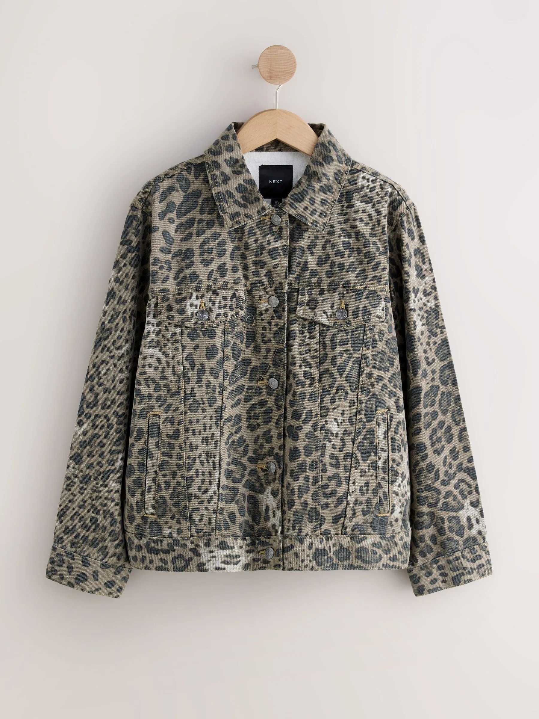 Luipaard - Oversized ruimvallend Denim truckerjack
